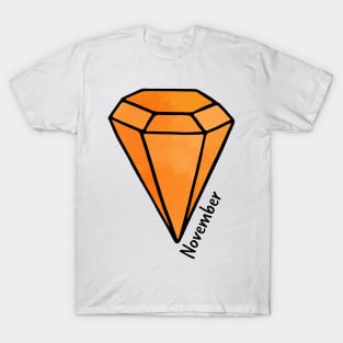 November Citrine Birthstone T-Shirt